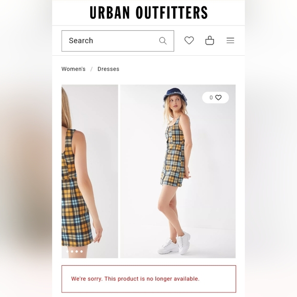 Urban Outfitters Button-Down Plaid Dress, Sz 4 - Picture 6 of 6